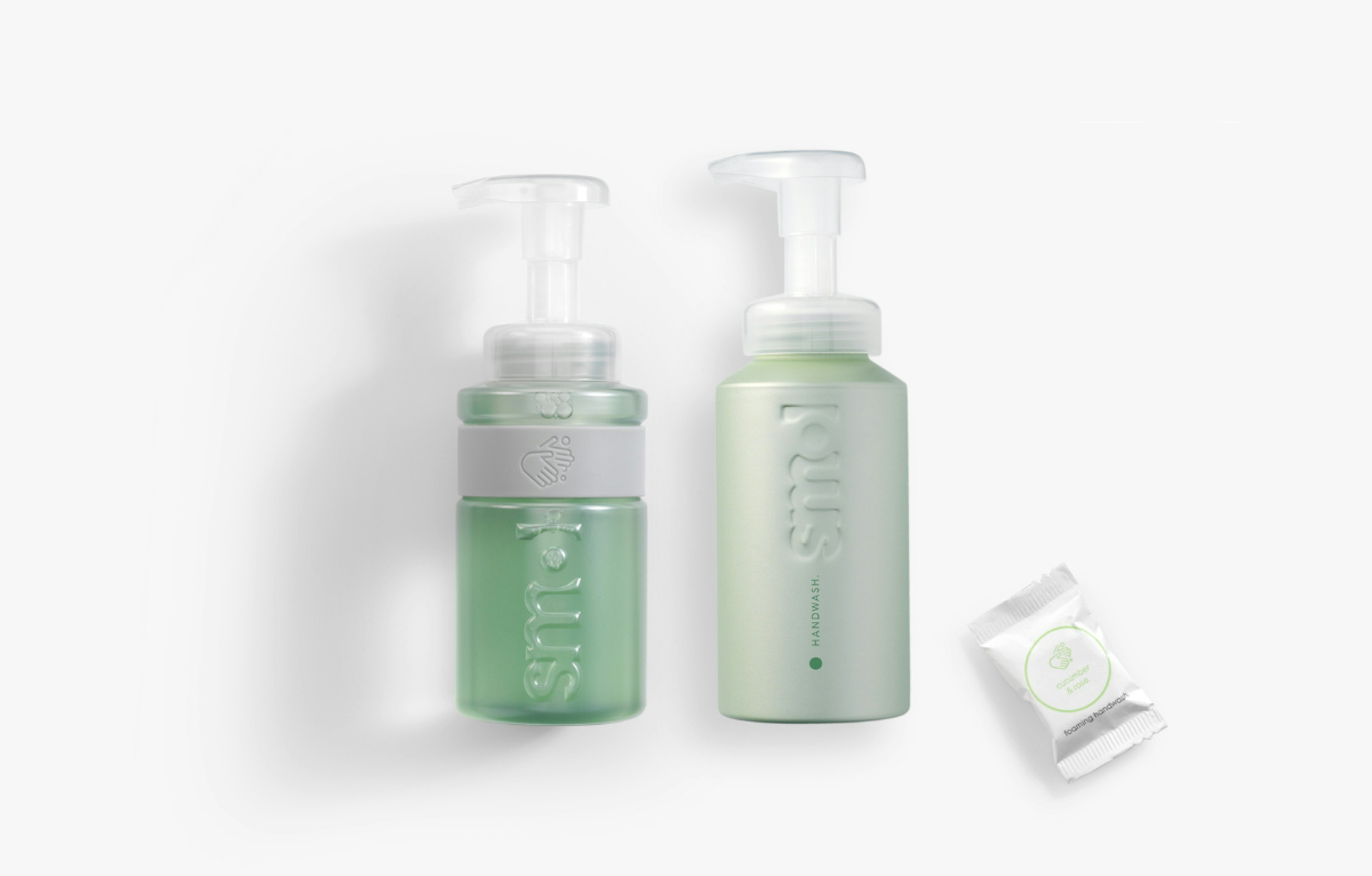 smol handwash bottles and tablet