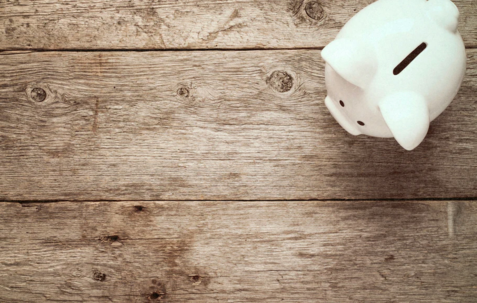 piggy bank on a wooden table
