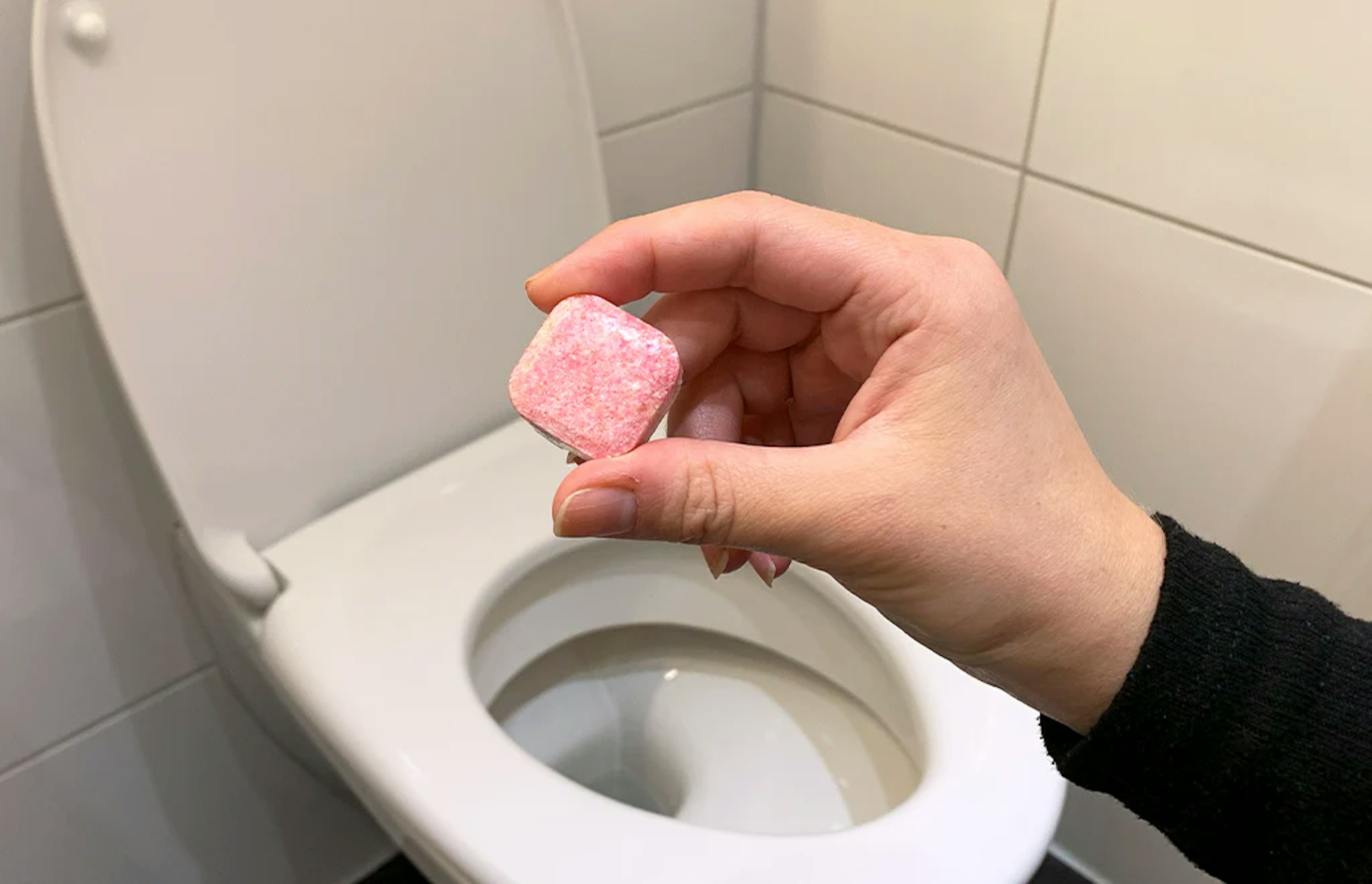 dishwasher tablet in toilet