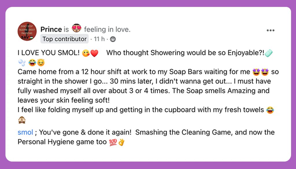 I LOVE YOU SMOL testimonial