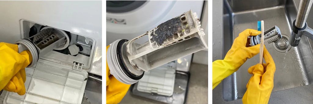 washing machine filter cleaning