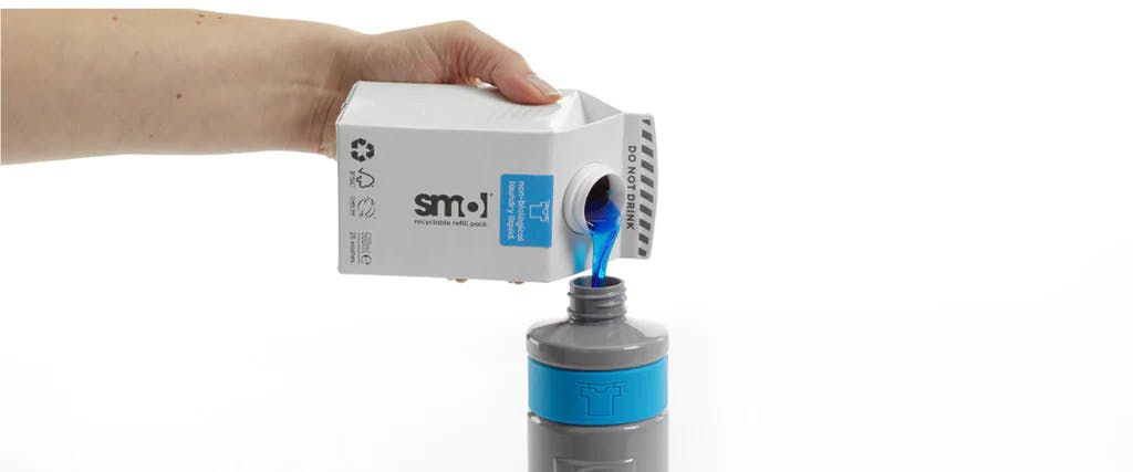liquid laundry refill pour