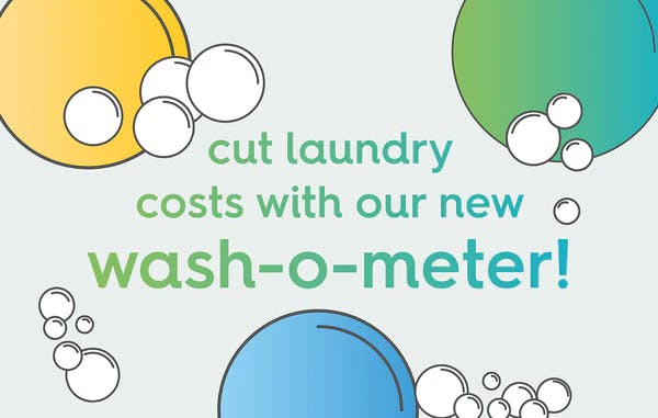 cut laundry costs with our new wash-o-meter