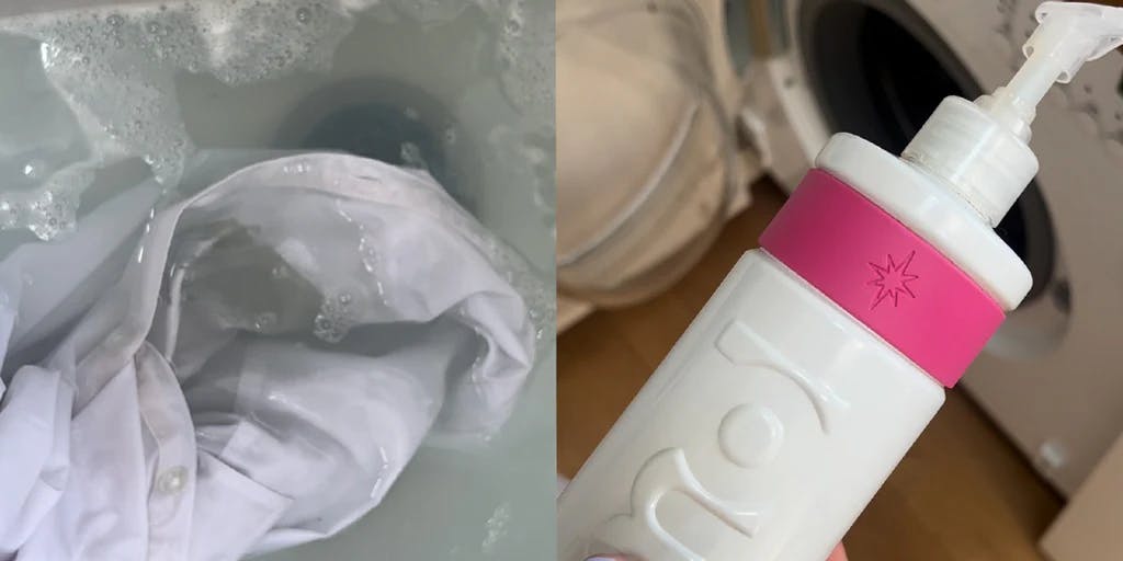 step 2: hold stain under running water