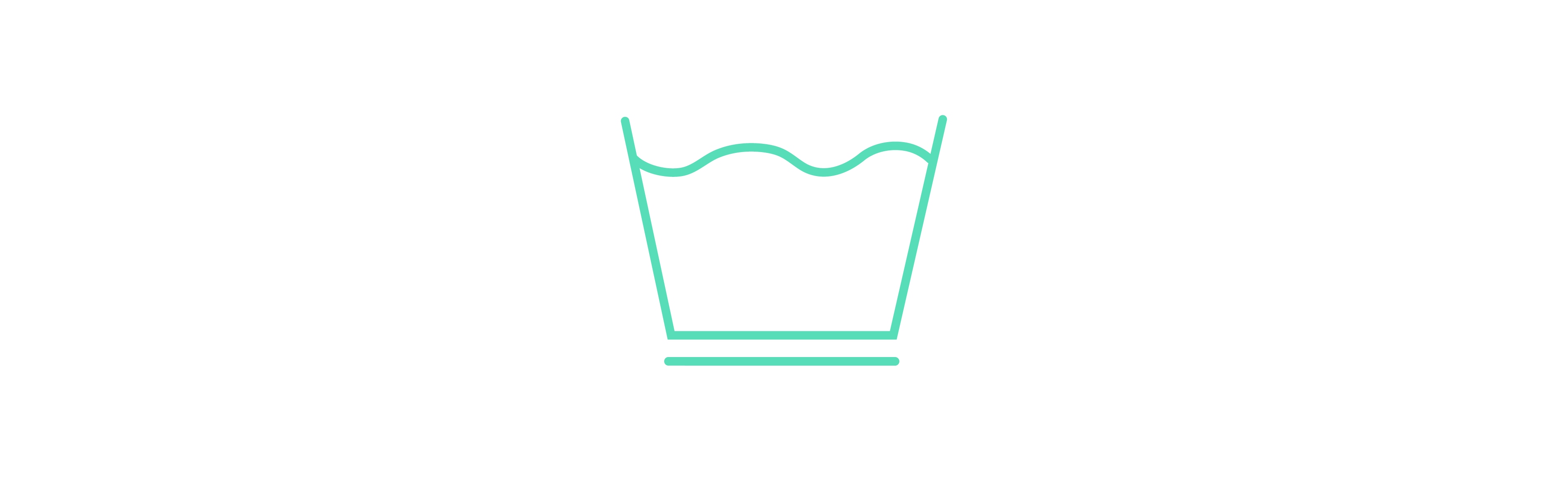 washing icon with 1 line