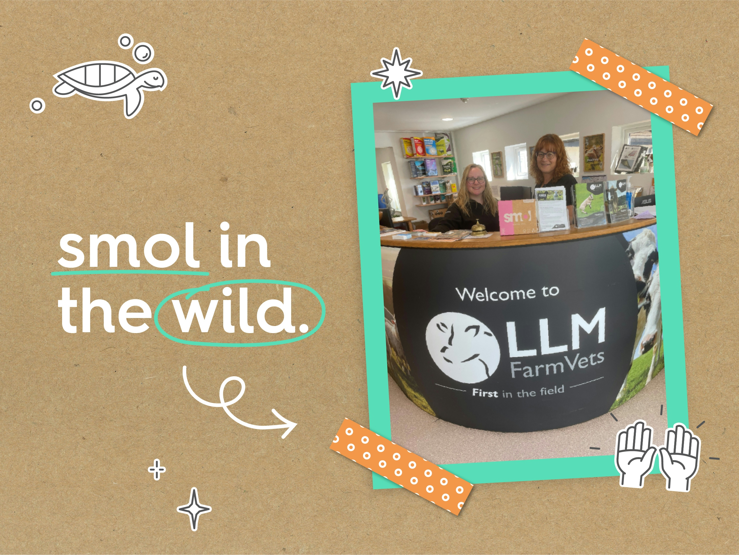 image and sticker, text: smol in the wild.