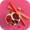 a pomegranate and rhubarb