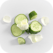 cucumber and rose petals