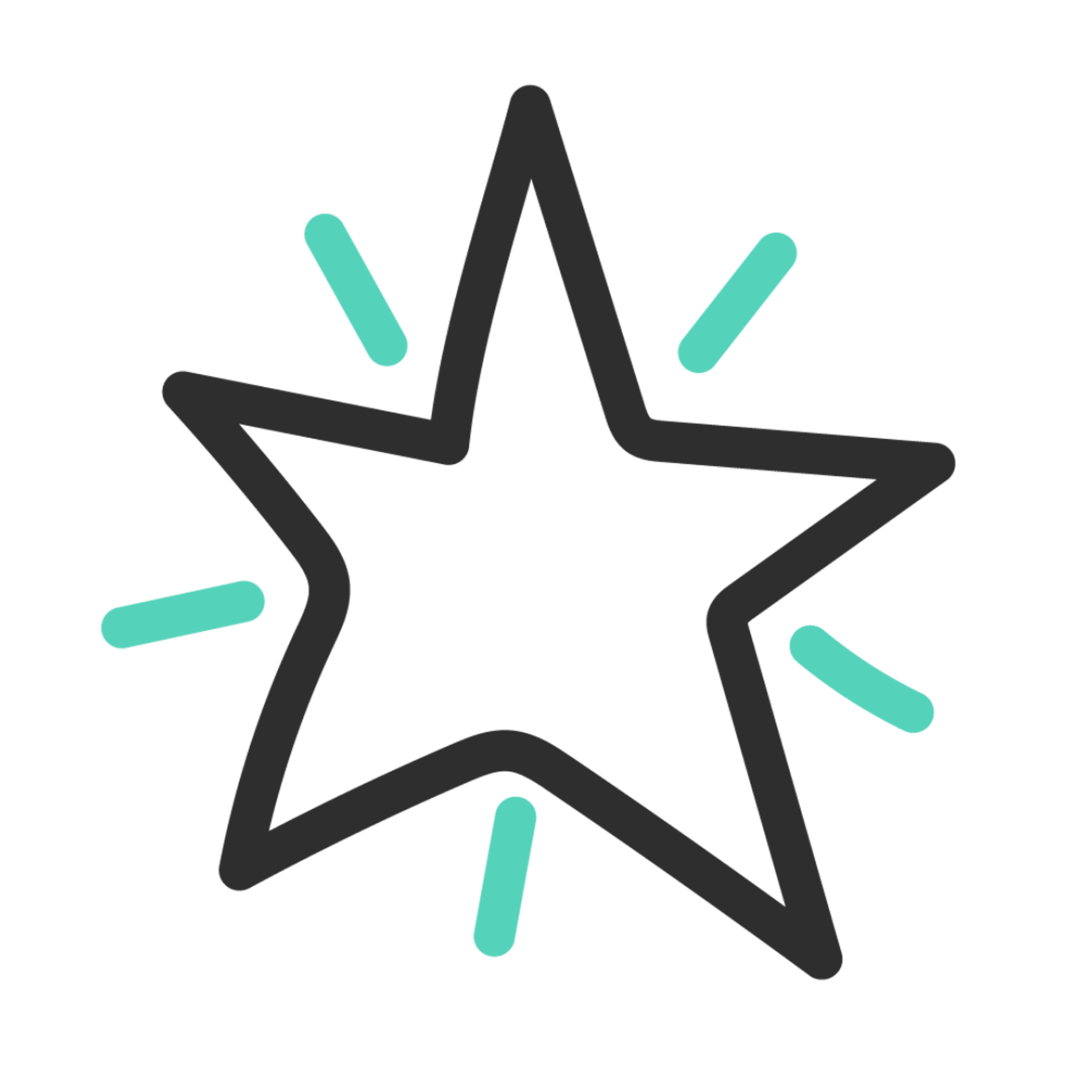 hand drawn bursting star icon